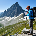 Mountain Navigation**

"A hiker in the Dutch Alps (if applicable, or another relevant local mountain range) consults a map and compass on a rocky trail, fully clothed in appropriate hiking gear, backpack visible, surrounded by stunning mountain scenery, safe for work, perfect anatomy, correct proportions, well-formed hands, natural pose, professional photography, family-friendly, daytime, clear visibility, blue sky."

**