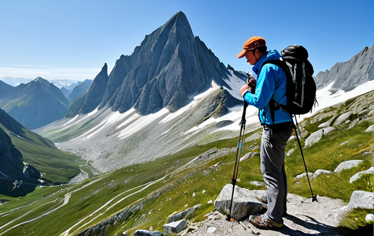 Mountain Navigation**
"A hiker in the Dutch Alps (if applicable, or another relevant local mountain range) consults a map and compass on a rocky trail, fully clothed in appropriate hiking gear, backpack visible, surrounded by stunning mountain scenery, safe for work, perfect anatomy, correct proportions, well-formed hands, natural pose, professional photography, family-friendly, daytime, clear visibility, blue sky."
**